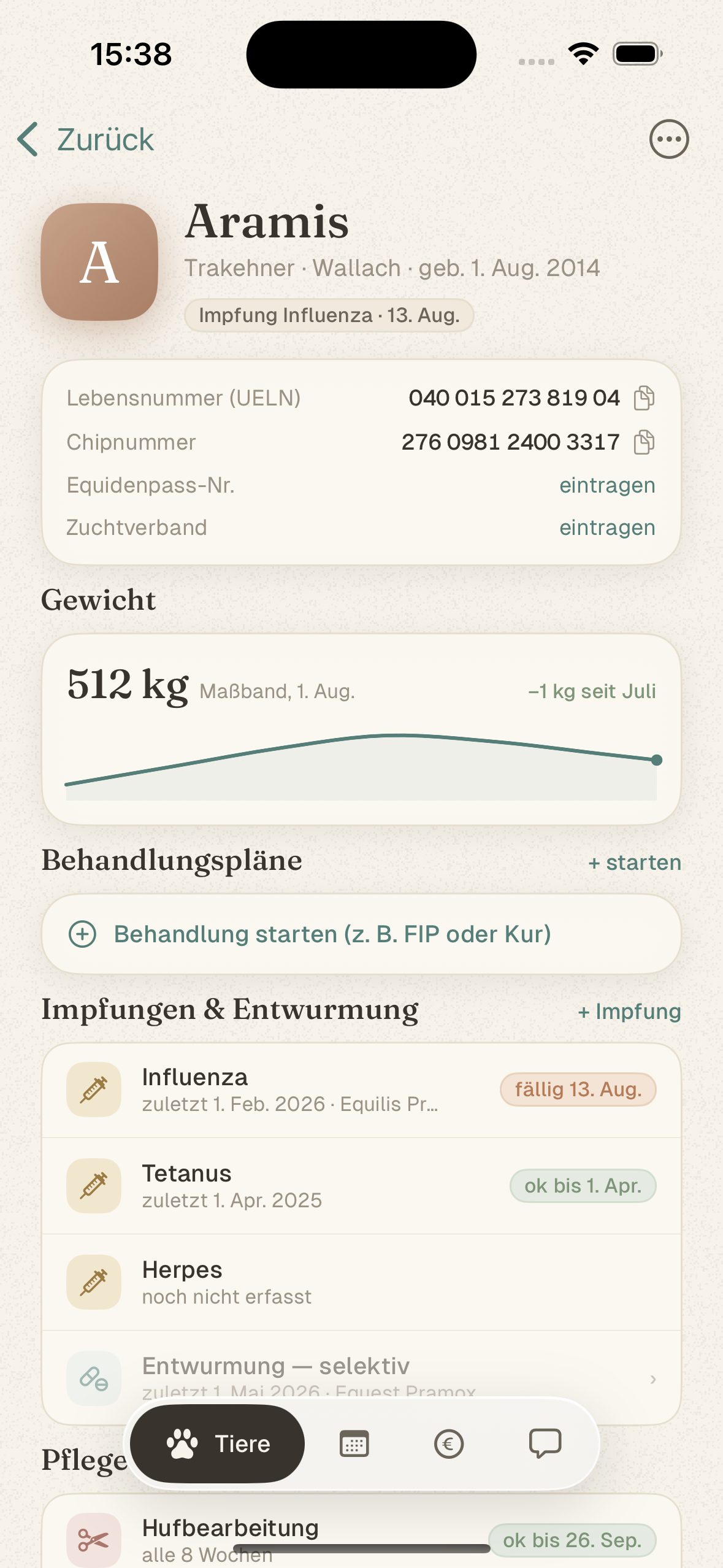 beKahu Tierakte
